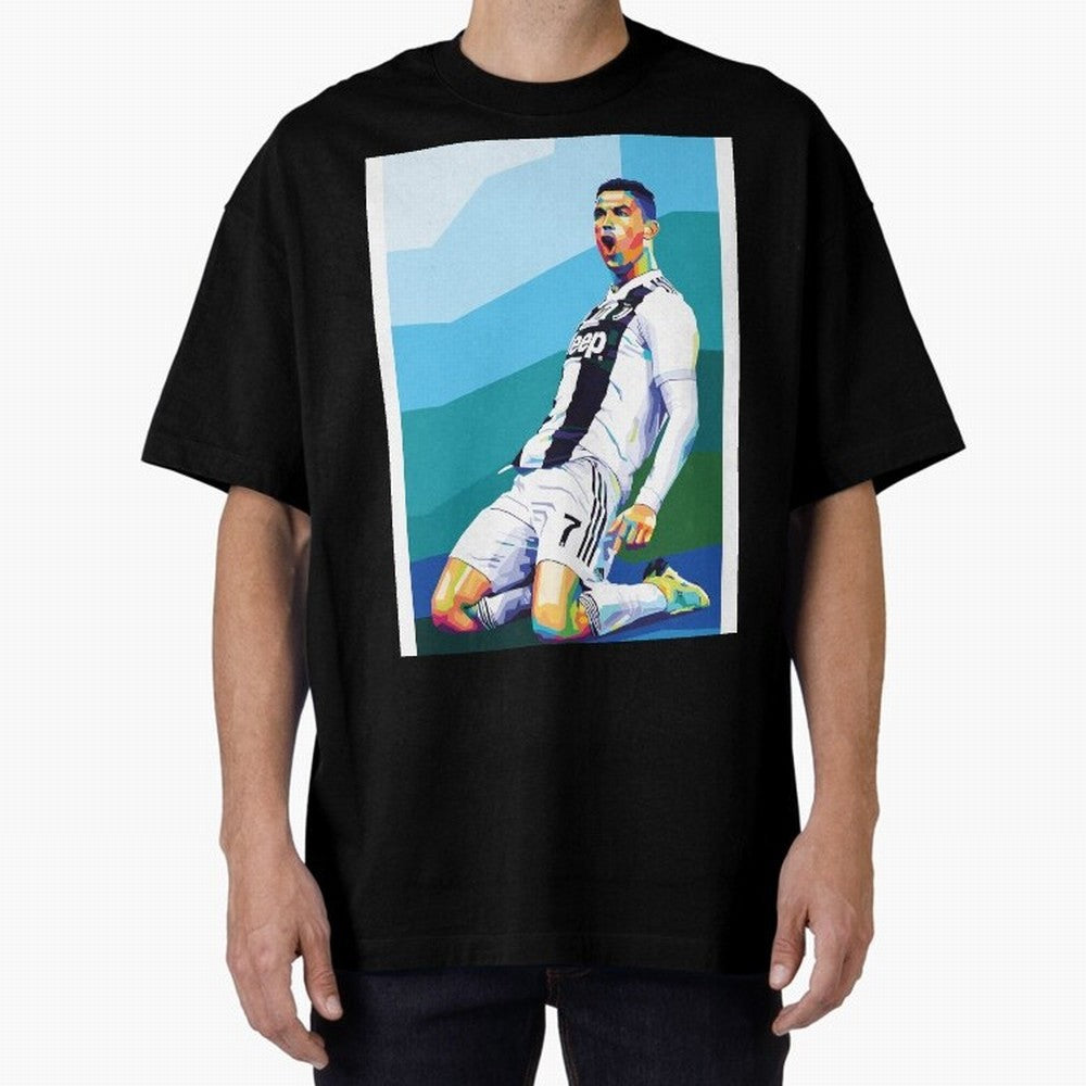 Cristiano Ronaldo Celebration Pop Art Graphic T-Shirt Celebrate Every Goal in FIFA World Cup 2026 USA Canada Mexico Centered on Cristiano Ronaldo, Spain and Netherlands Energy, Match Day Excitement, Supporter Culture, Golden Goals and Global