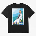 Cristiano Ronaldo Celebration Pop Art Graphic T-Shirt Celebrate Every Goal in FIFA World Cup 2026 USA Canada Mexico Centered on Cristiano Ronaldo, Spain and Netherlands Energy, Match Day Excitement, Supporter Culture, Golden Goals and Global