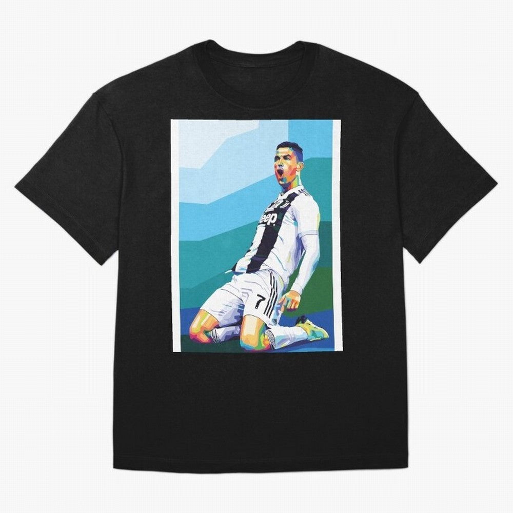 Cristiano Ronaldo Celebration Pop Art Graphic T-Shirt Celebrate Every Goal in FIFA World Cup 2026 USA Canada Mexico Centered on Cristiano Ronaldo, Spain and Netherlands Energy, Match Day Excitement, Supporter Culture, Golden Goals and Global