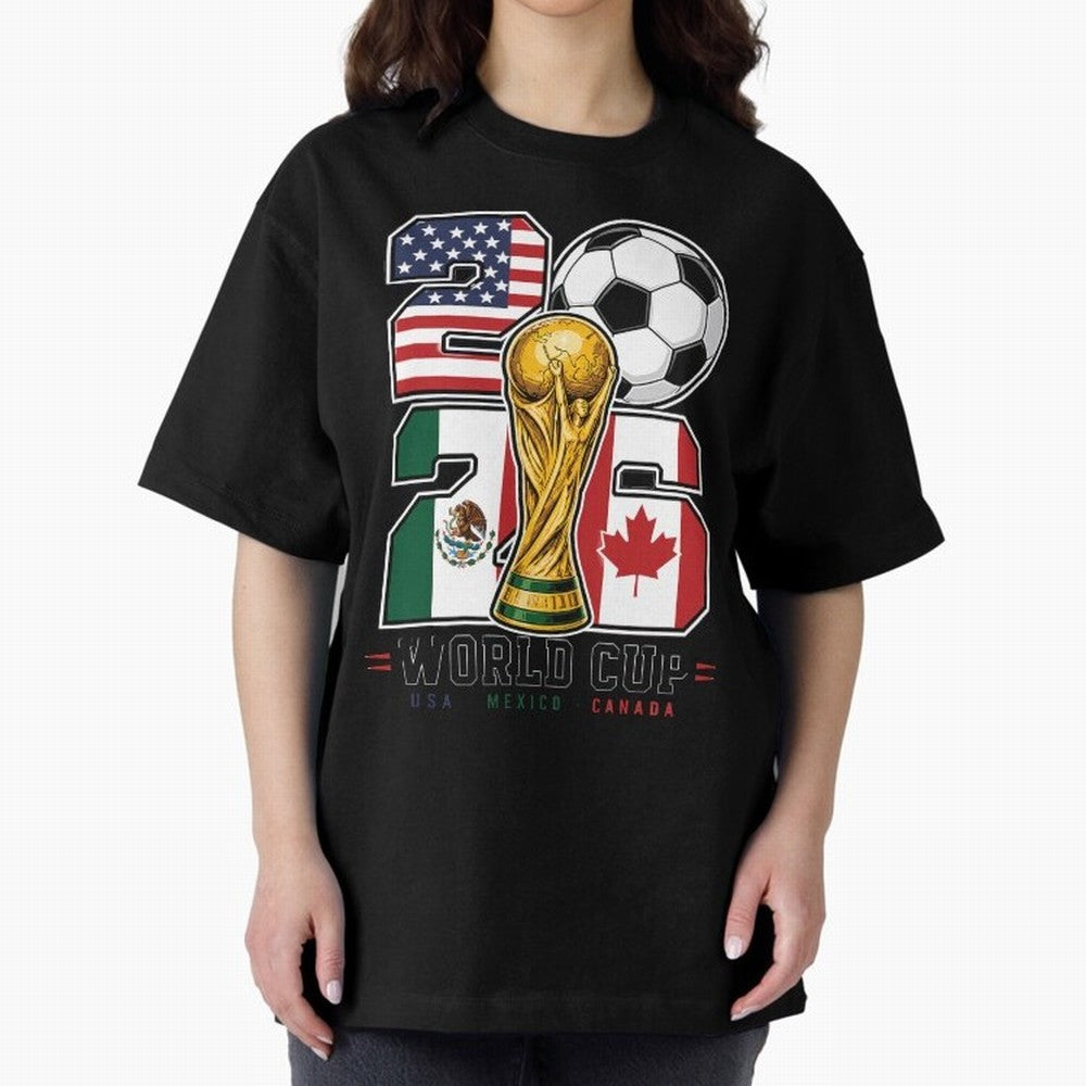 2026 Soccer World Cup Football Design Classic T-Shirt Keep the Match Day Mood of Match Day Hype around FIFA World Cup 2026 Group Stage, Haaland, Portugal, Spain and Germany, Fan Favorite Moments, National Team Passion, Big Match Drama and Soccer