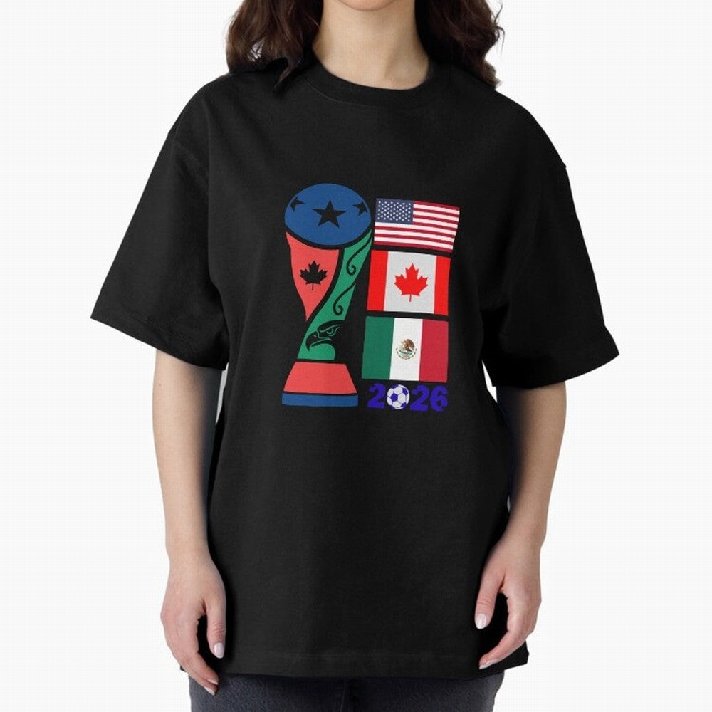 North America Football Unity 2026 Classic T-Shirt Feel International Energy from FIFA World Cup 2026 USA Canada Mexico Spirit, Capturing Argentina and Brazil, Messi, Championship Spirit, Famous Goals, Roaring Crowds and International Football