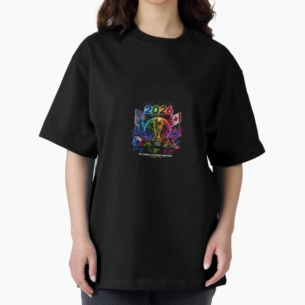 World Cup 2026 ¨C United Passion ?? | Neon Football Design Classic T-Shirt Make Every Match About Global Football Passion for FIFA World Cup 2026 USA Canada Mexico, Driven by Messi, Neymar and Mbappe, Brazil, Tournament Hype, Historic Matchups,