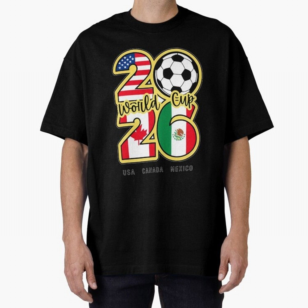 World Cup 2026, Usa Canada Mexico Football Classic T-Shirt Live the Energy of FIFA World Cup 2026 for Fans of Messi and France, Bringing Football Festival Excitement, Trophy Ambitions, Country Rivalries and Star Player Buzz; Perfect for People Who