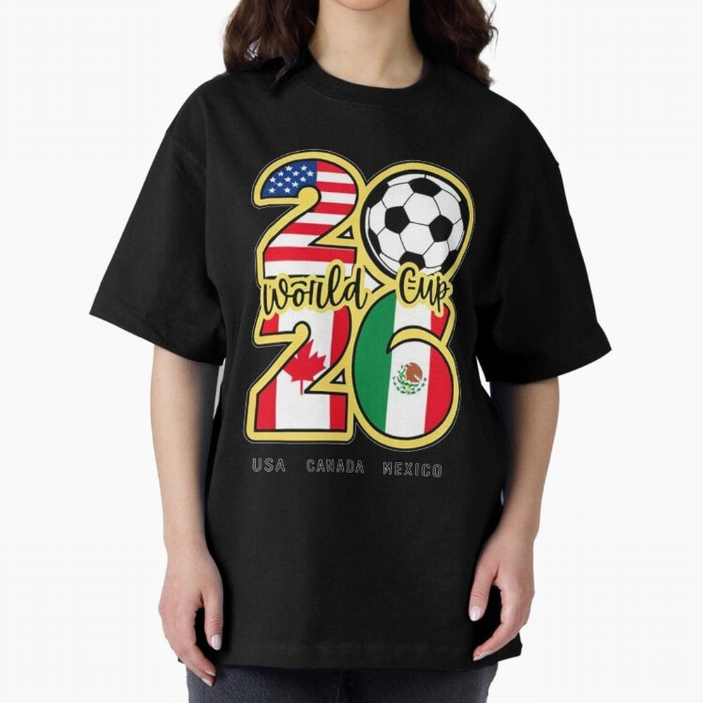 World Cup 2026, Usa Canada Mexico Football Classic T-Shirt Live the Energy of FIFA World Cup 2026 for Fans of Messi and France, Bringing Football Festival Excitement, Trophy Ambitions, Country Rivalries and Star Player Buzz; Perfect for People Who