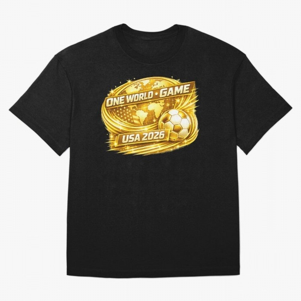 World Cup 2026 Classic T-Shirt Feel the Roar of Global Football Passion for FIFA World Cup 2026 USA Canada Mexico, Featuring Messi, Neymar and Mbappe, Germany, Championship Spirit, Famous Goals, Roaring Crowds and International Football Unity;
