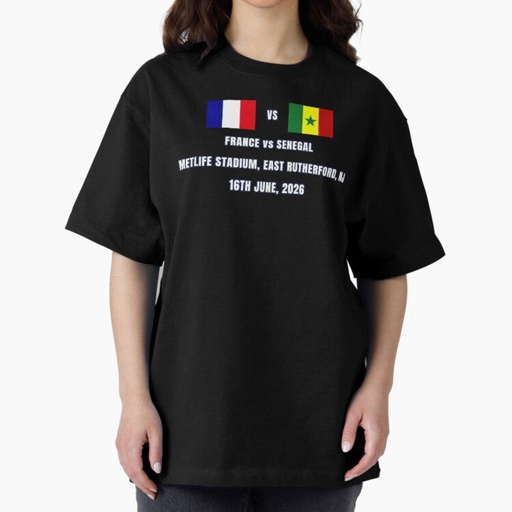 France vs Senegal 16 June 2026 ¨C Football Match Design East Rutherford Classic T-Shirt Make Your Look Match Global Football Passion for FIFA World Cup 2026 USA Canada Mexico, Capturing Neymar, Haaland and Cristiano Ronaldo, Argentina, France and