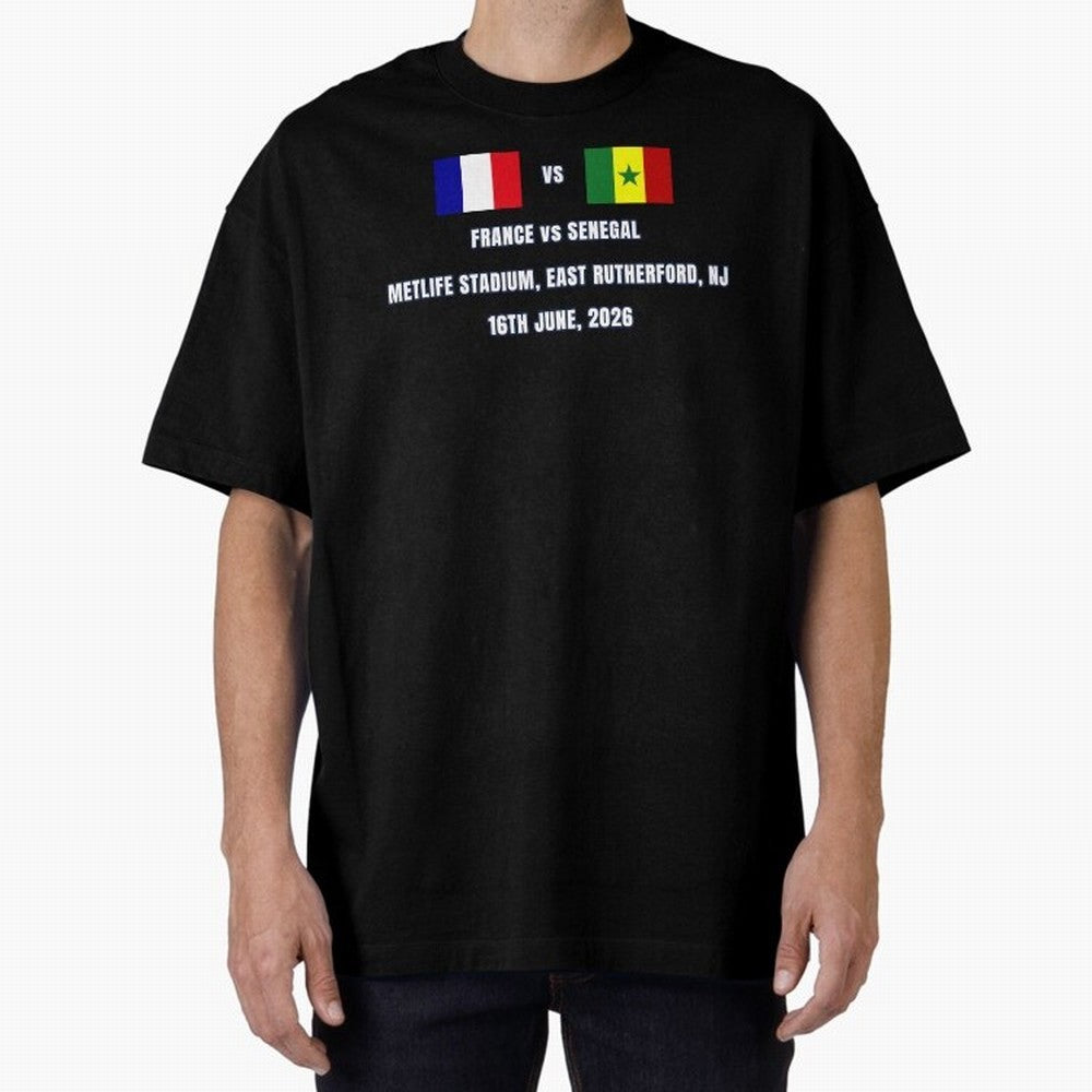 France vs Senegal 16 June 2026 ¨C Football Match Design East Rutherford Classic T-Shirt Make Your Look Match Global Football Passion for FIFA World Cup 2026 USA Canada Mexico, Capturing Neymar, Haaland and Cristiano Ronaldo, Argentina, France and