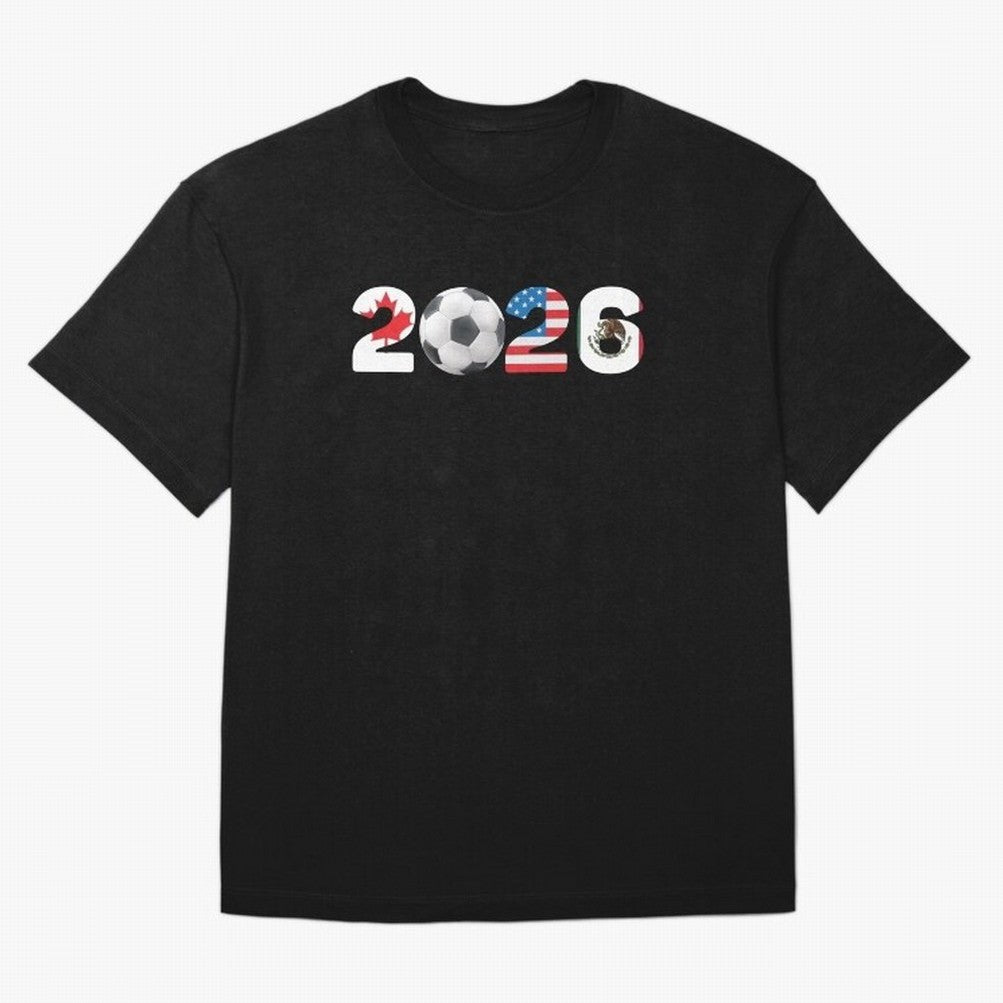 2026 North America Football Massive Event Soccer Ball Classic T-Shirt Make Memories around FIFA World Cup 2026 Spirit, Capturing Brazil, Neymar, Haaland and Cristiano Ronaldo, Global Supporter Spirit, Legendary Goals, National Colors and Tournament