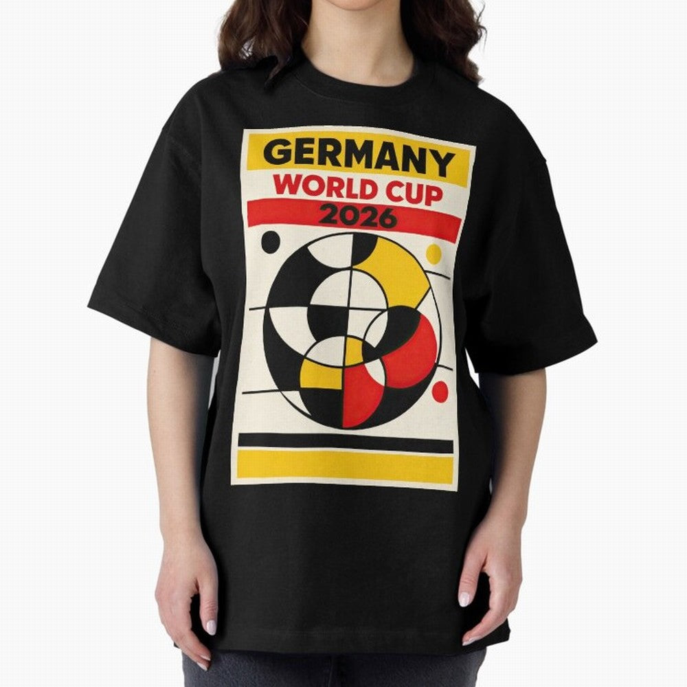 Elegant and Geometrical Germany World Cup 2026 Poster Classic T-Shirt Unlock Match Day Hype around FIFA World Cup 2026 Group Stage, Neymar, England, Game Day Rituals, Football Legends, Country Pride and the Road to the Final; Ideal for Fans Who