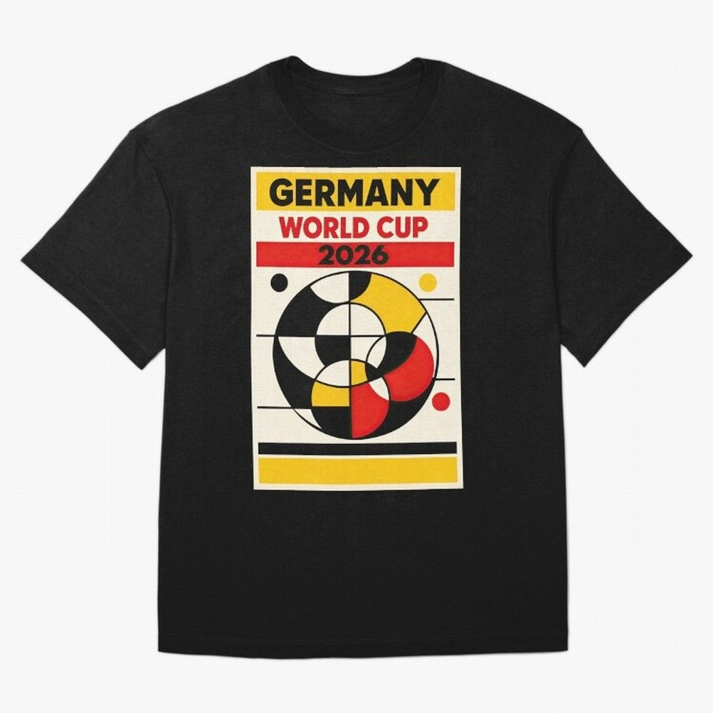 Elegant and Geometrical Germany World Cup 2026 Poster Classic T-Shirt Unlock Match Day Hype around FIFA World Cup 2026 Group Stage, Neymar, England, Game Day Rituals, Football Legends, Country Pride and the Road to the Final; Ideal for Fans Who
