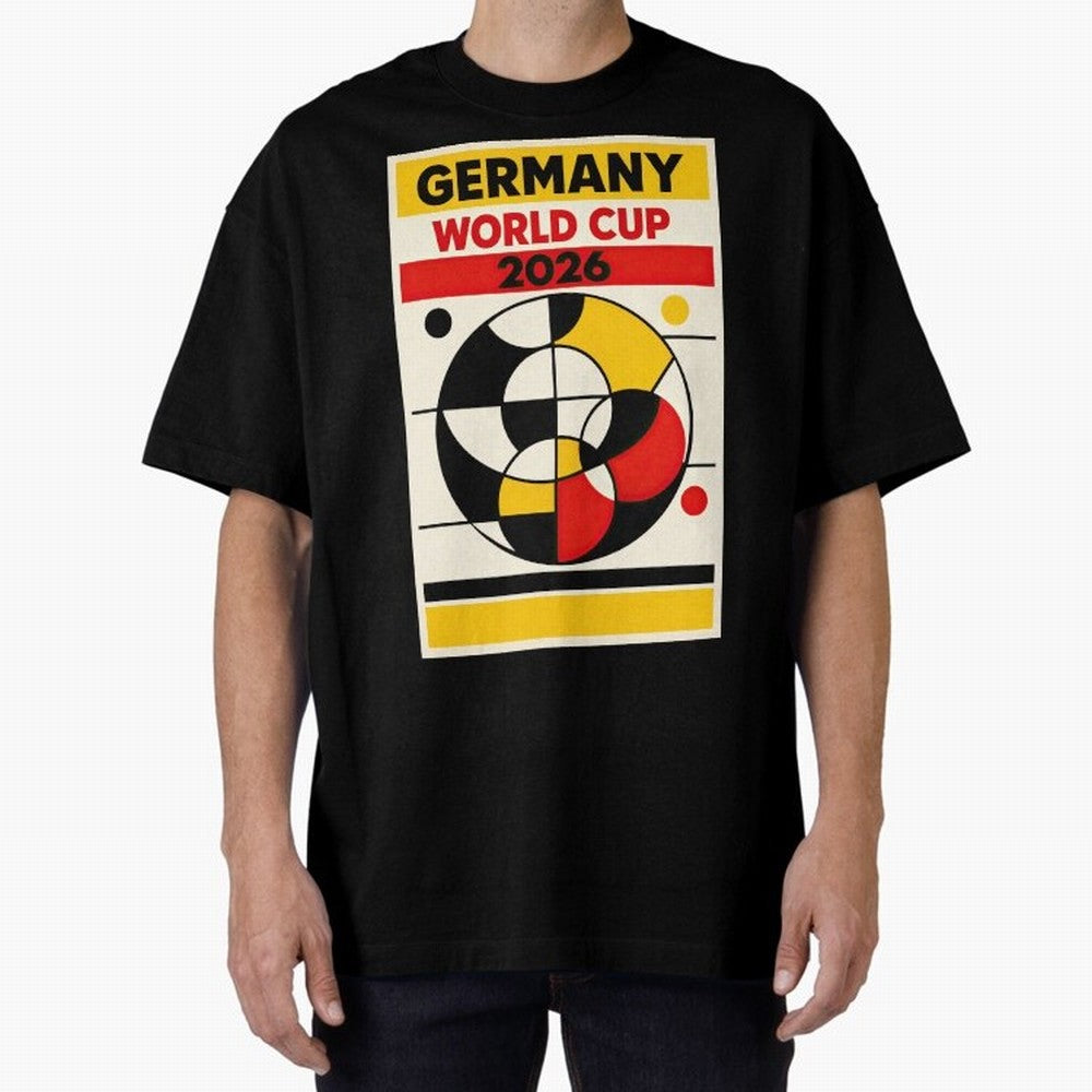 Elegant and Geometrical Germany World Cup 2026 Poster Classic T-Shirt Unlock Match Day Hype around FIFA World Cup 2026 Group Stage, Neymar, England, Game Day Rituals, Football Legends, Country Pride and the Road to the Final; Ideal for Fans Who