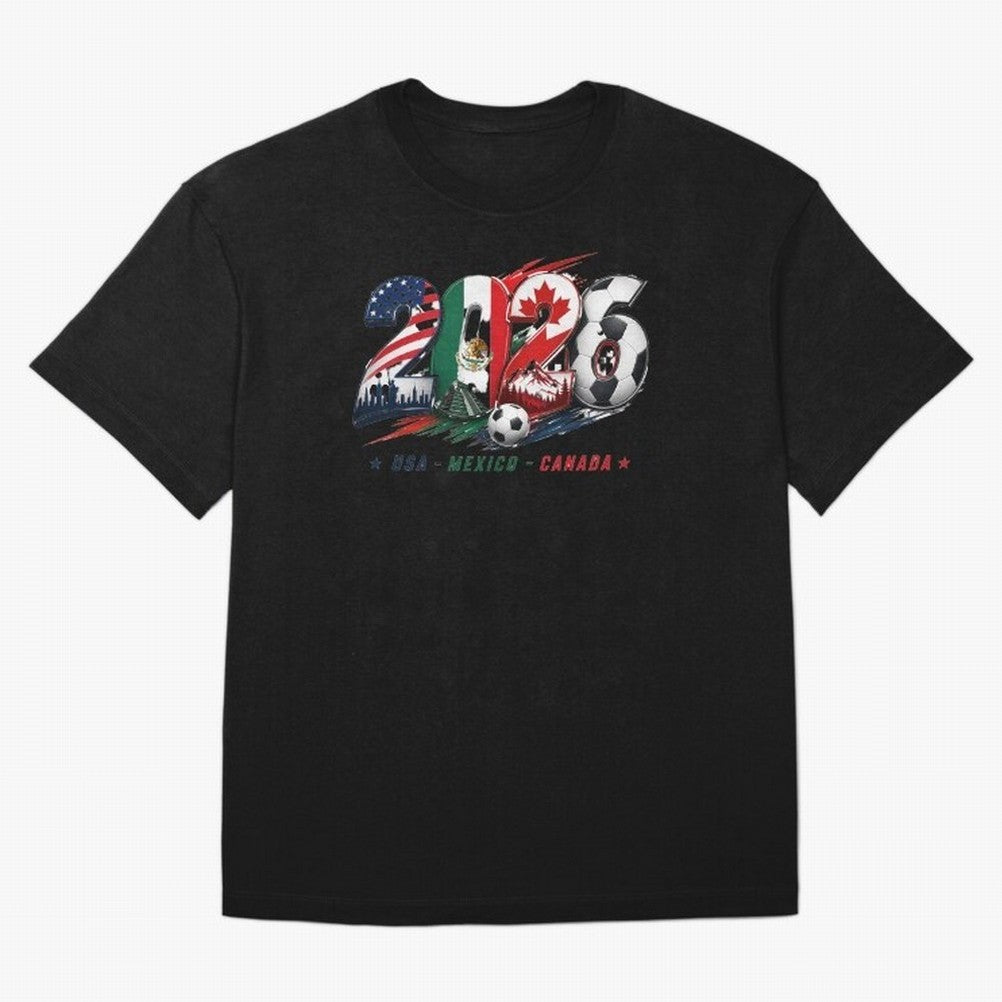 United by Football 2026 North America Soccer Design Classic T-Shirt Bring Legendary Rivalry Energy to Global Football Passion for FIFA World Cup 2026 Group Stage, Connected to Neymar, Haaland and Cristiano Ronaldo, Brazil, Portugal and Argentina,