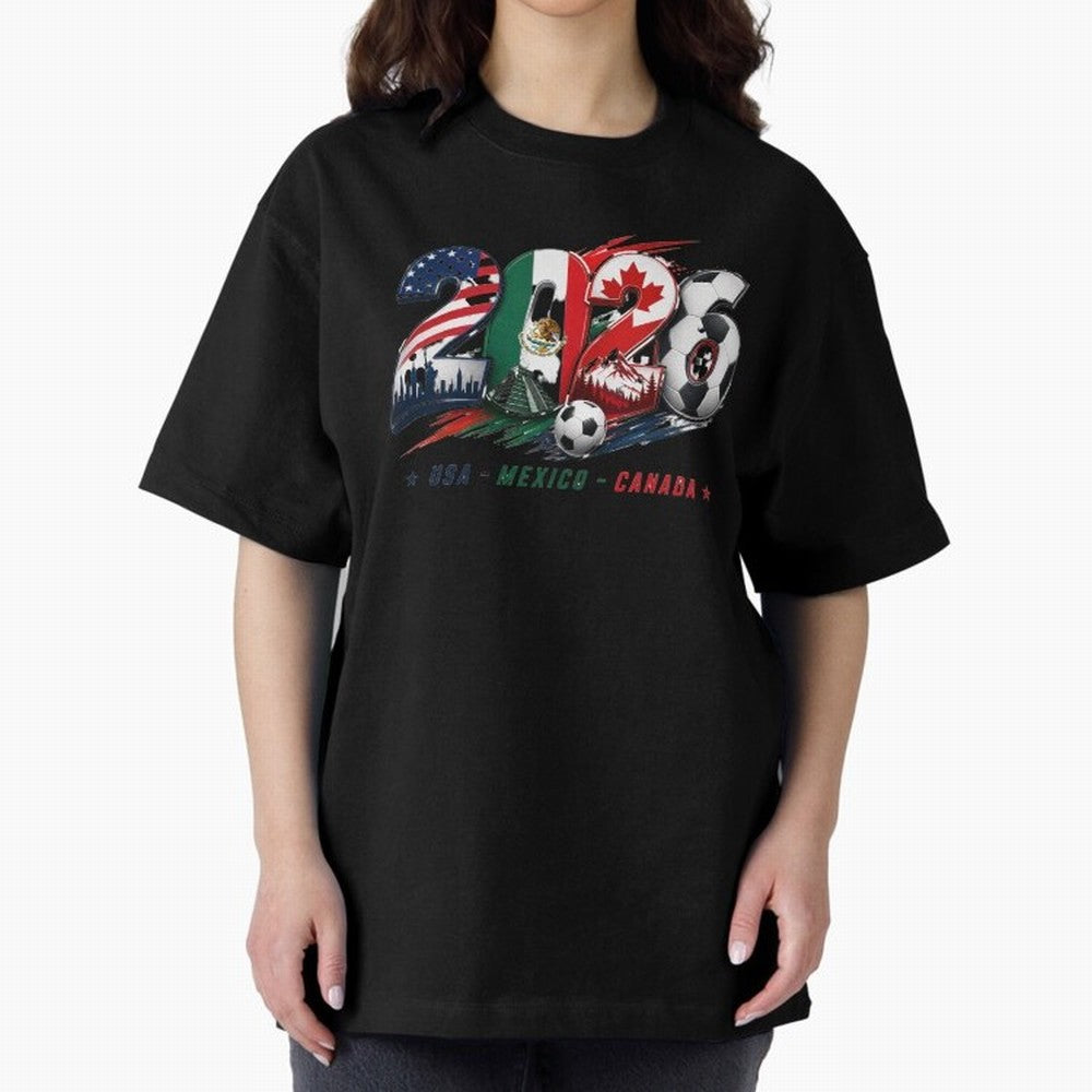 United by Football 2026 North America Soccer Design Classic T-Shirt Bring Legendary Rivalry Energy to Global Football Passion for FIFA World Cup 2026 Group Stage, Connected to Neymar, Haaland and Cristiano Ronaldo, Brazil, Portugal and Argentina,