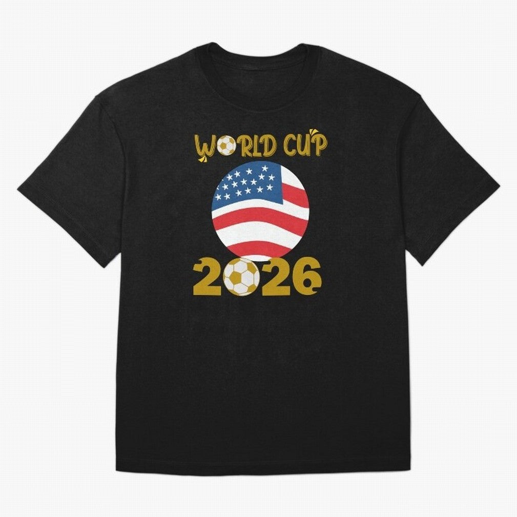 World Cup 2026 USA Soccer Design ¨C Football Fan Graphic T-Shirt Classic T-Shirt Celebrate Soccer Greatness during Global Football Passion for FIFA World Cup 2026, Centered on Neymar, Argentina, Fan Favorite Moments, National Team Passion, Big