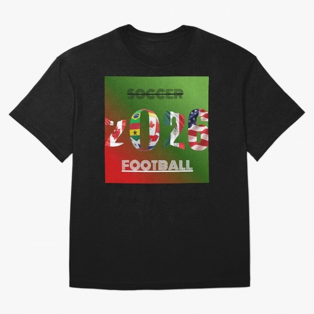 Football Classic T-Shirt Show Passion for the Stars of Match Day Hype around FIFA World Cup 2026 USA Canada Mexico, Messi, CR7 and Mbappe, England, France and Netherlands, Retro Football Energy, Iconic Rivalries, Trophy Chase Drama and Stadium