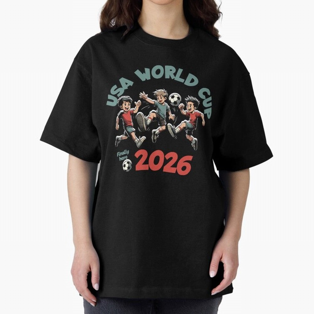 USA World Cup Classic T-Shirt Share the Excitement of Global Football Passion for FIFA World Cup 2026 Group Stage, Built around Messi and Cristiano Ronaldo, France and Portugal, Vintage Soccer Flavor, Modern Football Stars, National Flags and Final