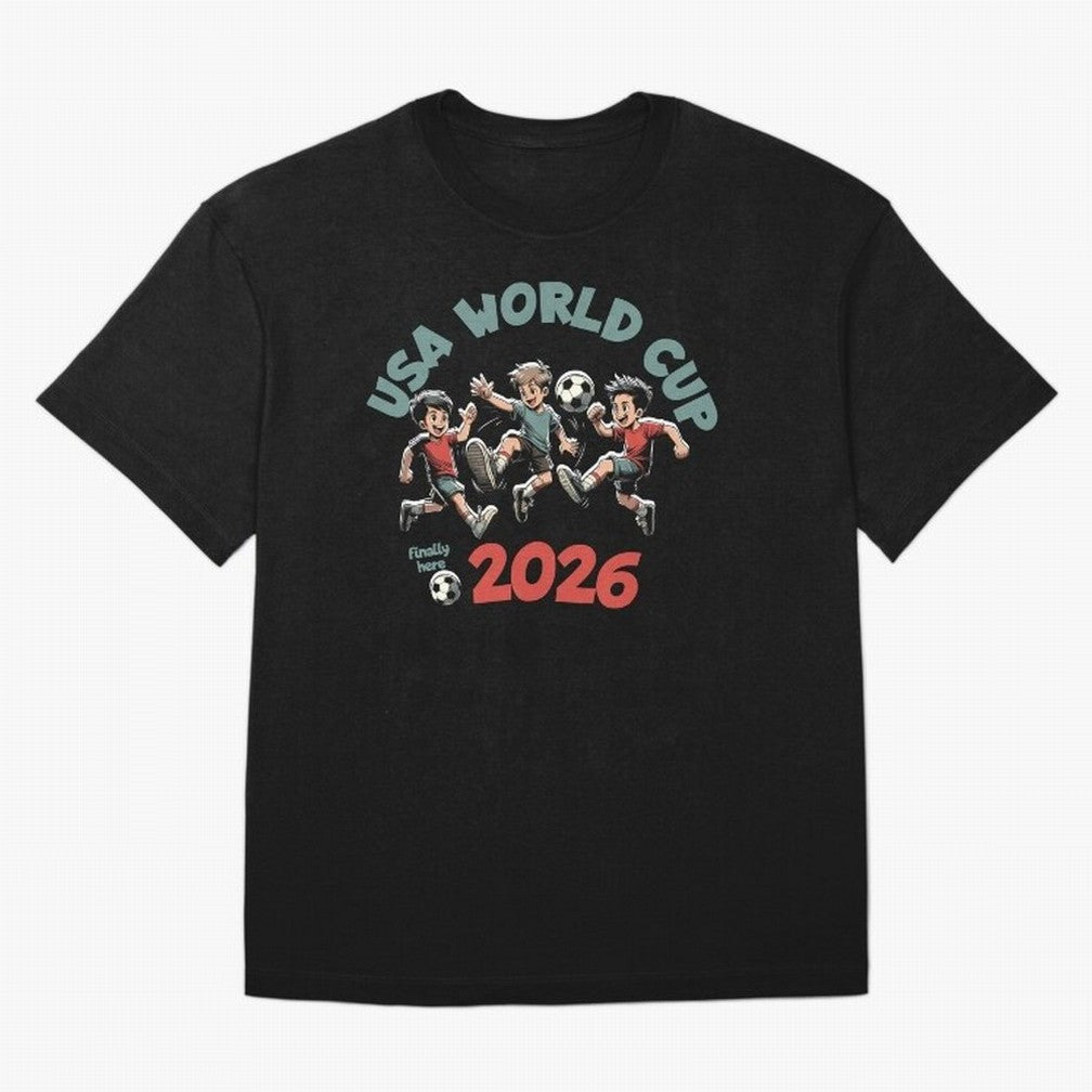 USA World Cup Classic T-Shirt Share the Excitement of Global Football Passion for FIFA World Cup 2026 Group Stage, Built around Messi and Cristiano Ronaldo, France and Portugal, Vintage Soccer Flavor, Modern Football Stars, National Flags and Final
