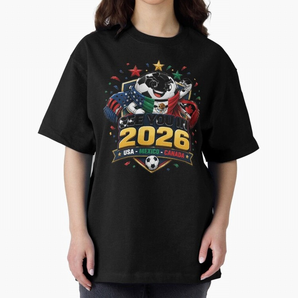 See You in 2026 USA Mexico Canada Soccer Mascot Classic T-Shirt Bring Champion Energy into FIFA World Cup 2026 for Fans of Cristiano Ronaldo and Portugal, Bringing Retro Football Energy, Iconic Rivalries, Trophy Chase Drama and Stadium Atmosphere;