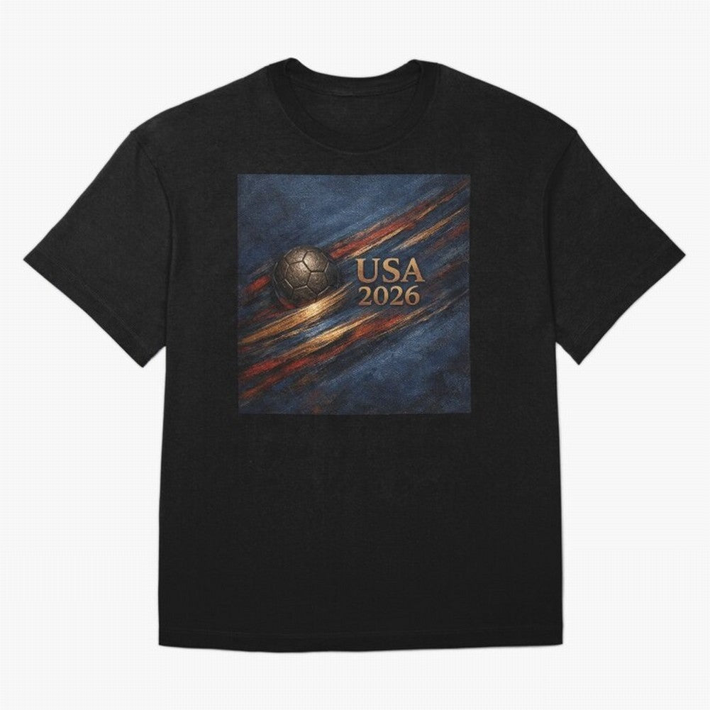 Bronze Inspired USA 2026 Soccer Theme Classic T-Shirt Honor the Beautiful Game during FIFA World Cup 2026 for Fans of Cristiano Ronaldo and Argentina and Brazil, Bringing Football History, Final Match Energy, Crowd Noise and Once in a Lifetime