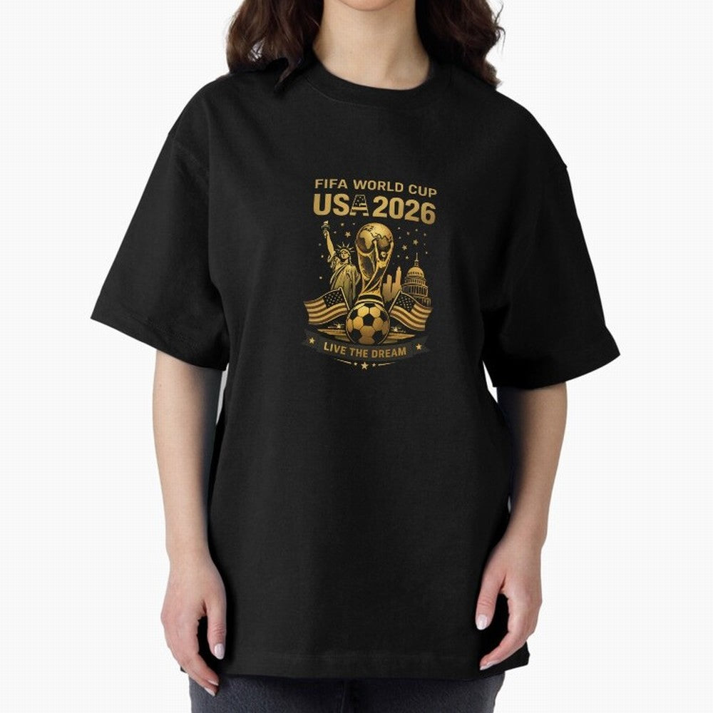 Fifa World Cup USA 2026 Gold Soccer Football Classic T-Shirt Represent the Passion of FIFA World Cup 2026 USA Canada Mexico Spirit, Highlighting Netherlands, Haaland and Mbappe, Goal Celebration Energy, Supporter Heritage, Football Icons and