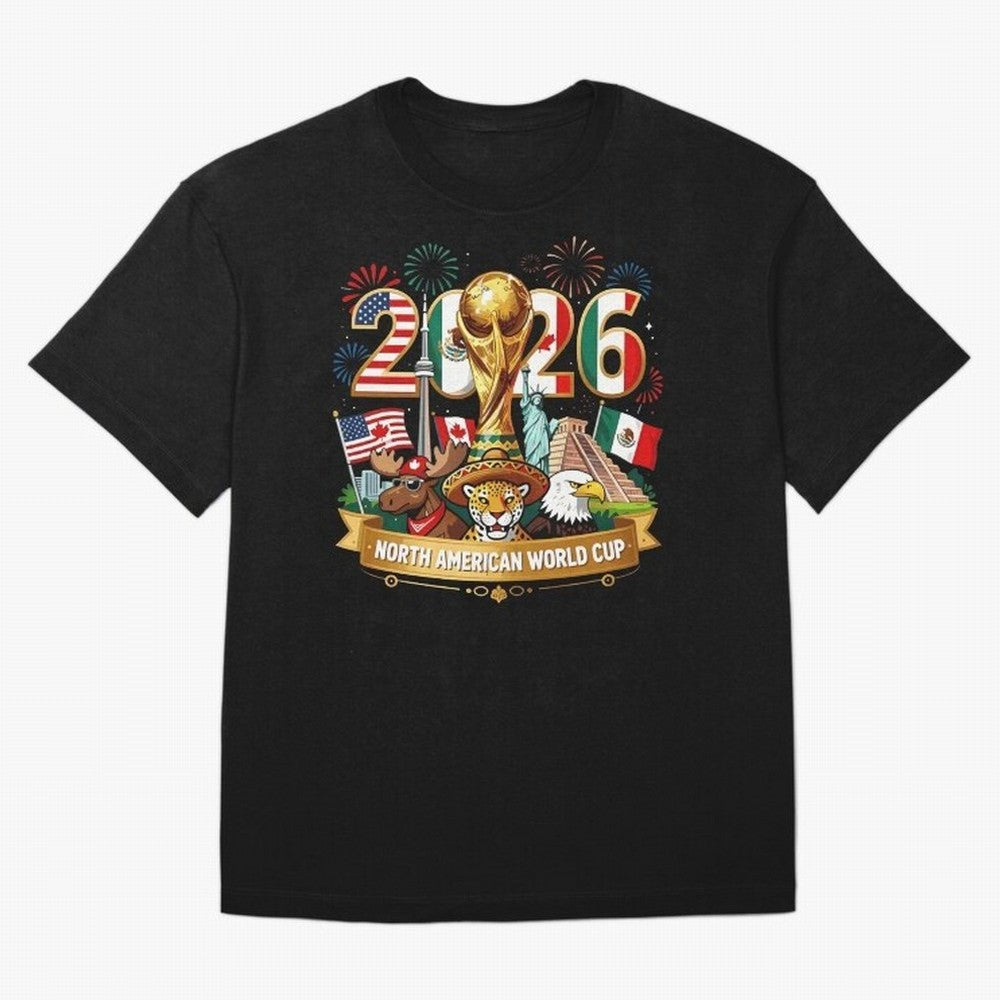World Cup 2026 North America USA Canada Mexico Soccer Fan Classic T-Shirt Show Your Love for FIFA World Cup 2026 USA Canada Mexico Highlighting CR7 and Messi, Argentina and Brazil Energy, Football Festival Excitement, Trophy Ambitions, Country