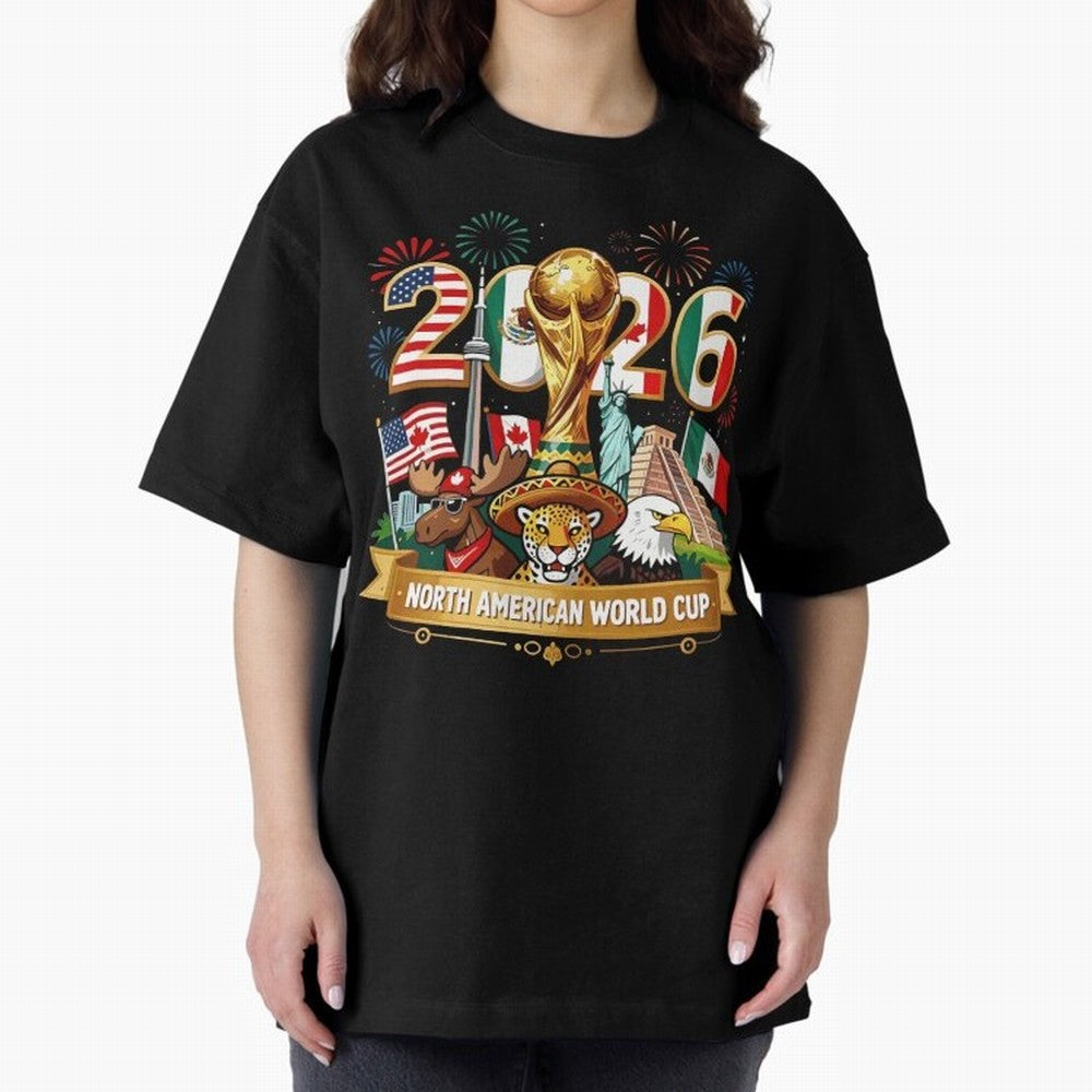 World Cup 2026 North America USA Canada Mexico Soccer Fan Classic T-Shirt Show Your Love for FIFA World Cup 2026 USA Canada Mexico Highlighting CR7 and Messi, Argentina and Brazil Energy, Football Festival Excitement, Trophy Ambitions, Country