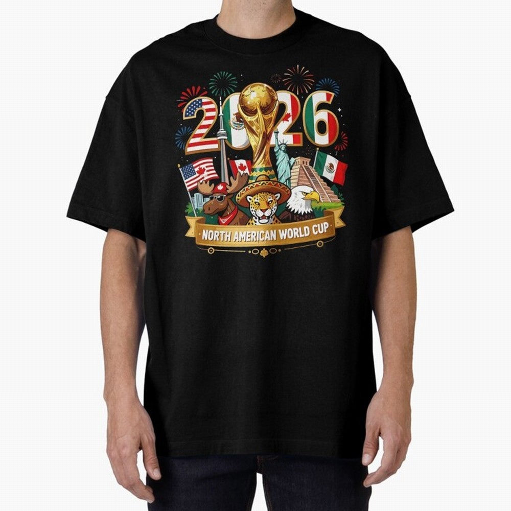 World Cup 2026 North America USA Canada Mexico Soccer Fan Classic T-Shirt Show Your Love for FIFA World Cup 2026 USA Canada Mexico Highlighting CR7 and Messi, Argentina and Brazil Energy, Football Festival Excitement, Trophy Ambitions, Country