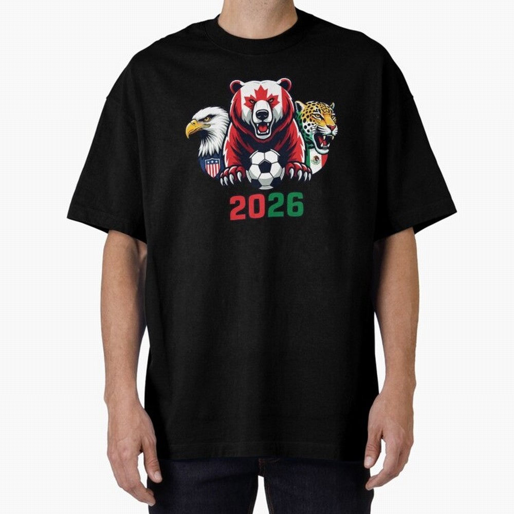 World Cup 2026 USA Canada Mexico Host Mascots Classic T-Shirt Bring the FIFA World Cup 2026 USA Canada Mexico Journey through Neymar Highlights, England Pride, Football Passion, Legendary Performances, Festival Vibes and Supporter Community; Made