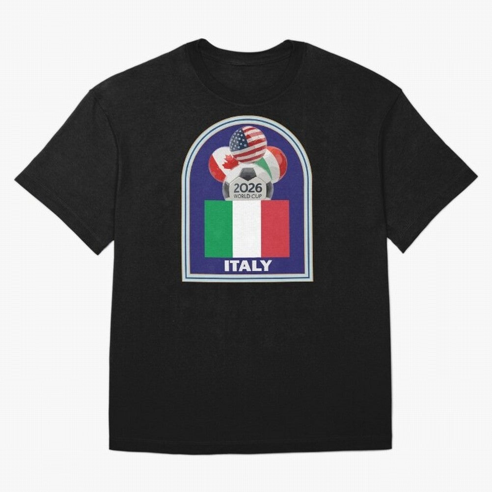 Italy 2026 Soccer T-shirt Classic T-Shirt Turn Every Weekend Toward FIFA World Cup 2026 Filled with Messi, Brazil Energy, Retro Football Energy, Iconic Rivalries, Trophy Chase Drama and Stadium Atmosphere; Ideal for Fans Who Follow Messi, Cristiano