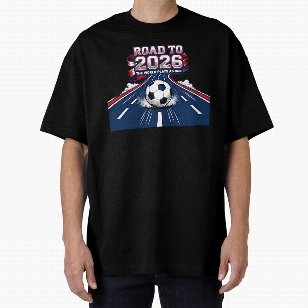 Road to 2026 ¨C The World Plays as One Classic T-Shirt Relive the Noise and Pride of the FIFA World Cup 2026 Journey through Haaland and Mbappe Highlights, Portugal Pride, Vintage Soccer Flavor, Modern Football Stars, National Flags and Final Night
