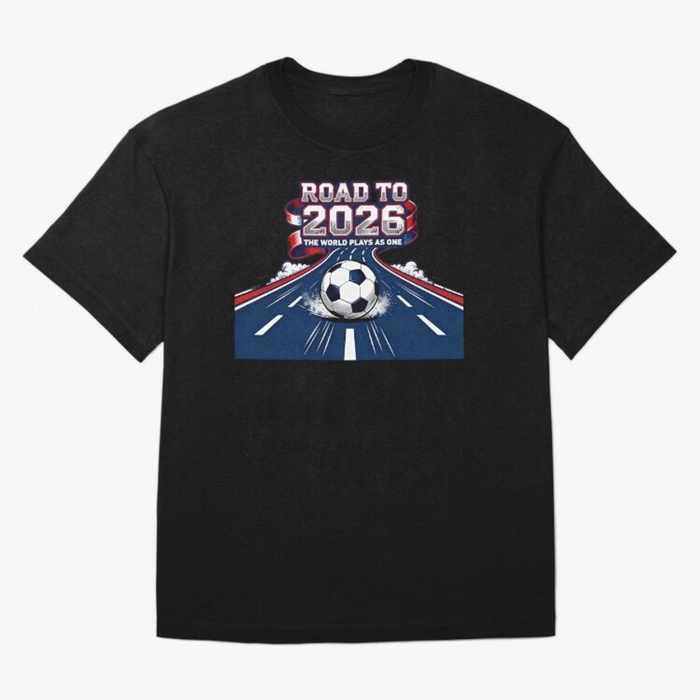 Road to 2026 ¨C The World Plays as One Classic T-Shirt Relive the Noise and Pride of the FIFA World Cup 2026 Journey through Haaland and Mbappe Highlights, Portugal Pride, Vintage Soccer Flavor, Modern Football Stars, National Flags and Final Night