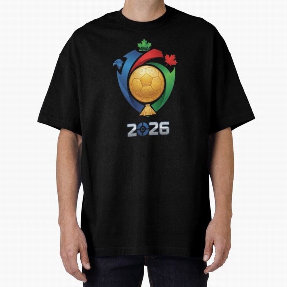 Golden Soccer Ball 2026 Host Nations Emblem Classic T-Shirt Join Match Day Hype around FIFA World Cup 2026, Cristiano Ronaldo, Haaland and CR7, England, Retro Football Energy, Iconic Rivalries, Trophy Chase Drama and Stadium Atmosphere; Great for