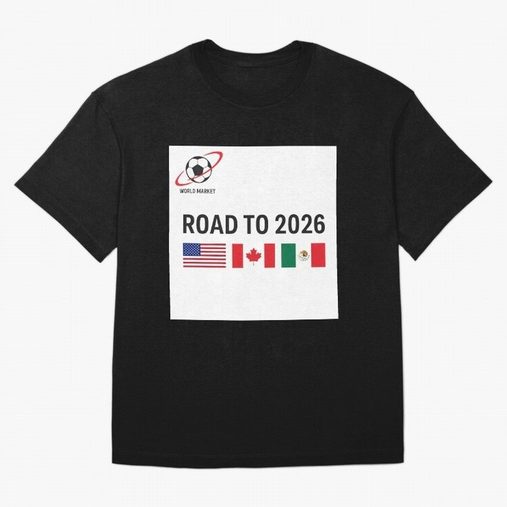 Road to World Cup 2026 Football Journey Classic T-Shirt Honor Champions and Dreams in Match Day Hype around FIFA World Cup 2026 Group Stage, Cristiano Ronaldo, Argentina, Goal Celebration Energy, Supporter Heritage, Football Icons and Worldwide