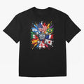 2026 Soccer World Championship Global Flags Paint Splash Sports Fan Graphic Classic T-Shirt Join Supporters Worldwide for FIFA World Cup 2026 for Fans of Messi and Argentina, France and Brazil, Bringing Match Day Excitement, Supporter Culture,