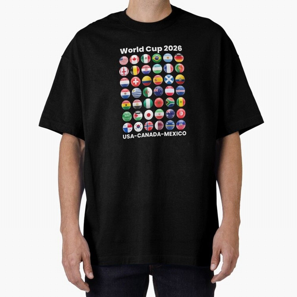 Soccer World Cup 2026 all Country Ball Football Fan Game Day Youth Sports Apparel For Men Women Kids Clothing Classic T-Shirt Bring FIFA World Cup 2026 USA Canada Mexico for Fans of CR7 and Messi and Argentina, Bringing Championship Spirit, Famous