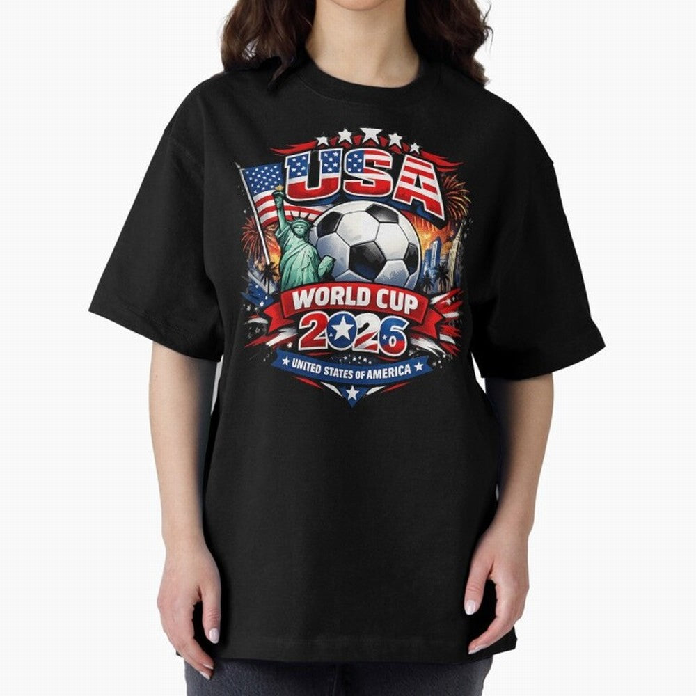 USA World Cup 2026 Soccer Graphic ¨C Patriotic Football Fan Art Classic T-Shirt Make Your Look Match the FIFA World Cup 2026 Journey through Mbappe and Neymar Highlights, France Pride, Retro Football Energy, Iconic Rivalries, Trophy Chase Drama and