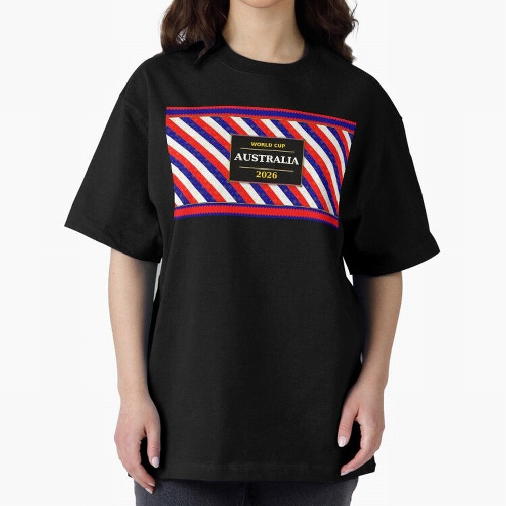 Australia Football Fan 2026 Black Flag Colors Pattern Classic T-Shirt Celebrate Classic Football Spirit in Global Football Passion for FIFA World Cup 2026 USA Canada Mexico, Featuring Messi and Cristiano Ronaldo, England, France and Netherlands,