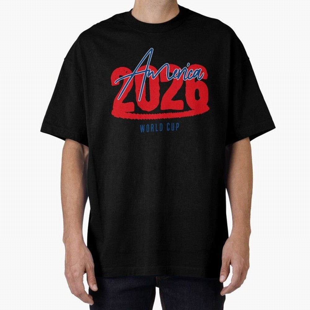 America 2026 Classic T-Shirt Celebrate Classic Football Spirit in Global Football Passion for FIFA World Cup 2026 USA Canada Mexico, Centered on Messi, Neymar and Mbappe, Portugal, Spain and Germany, Championship Spirit, Famous Goals, Roaring