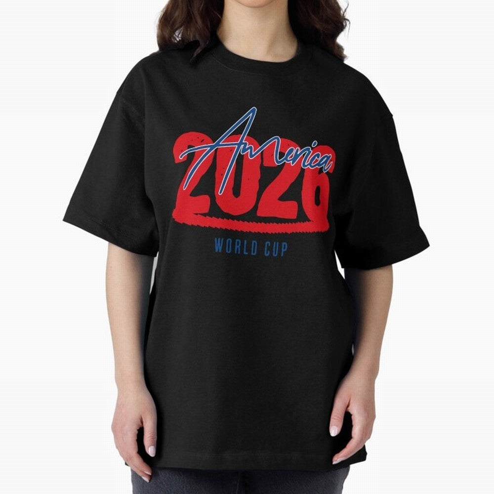 America 2026 Classic T-Shirt Celebrate Classic Football Spirit in Global Football Passion for FIFA World Cup 2026 USA Canada Mexico, Centered on Messi, Neymar and Mbappe, Portugal, Spain and Germany, Championship Spirit, Famous Goals, Roaring