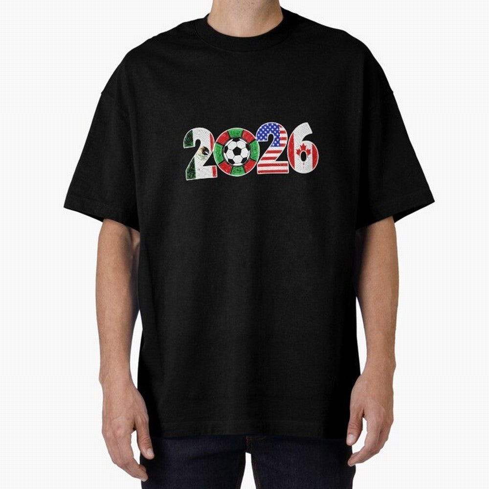 North American Soccer Spirit Team 2026 T-Shirt_82770209 Classic T-Shirt Carry FIFA World Cup 2026 Group Stage for Fans of Neymar, Haaland and Cristiano Ronaldo and England and Germany, Bringing Football Passion, Legendary Performances, Festival