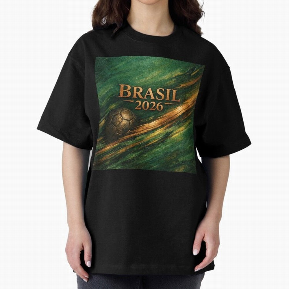 Brasil 2026 Soccer Theme Gold - Elegance Classic T-Shirt Experience the FIFA World Cup 2026 USA Canada Mexico Journey through CR7 Highlights, England Pride, Vintage Soccer Flavor, Modern Football Stars, National Flags and Final Night Emotion;