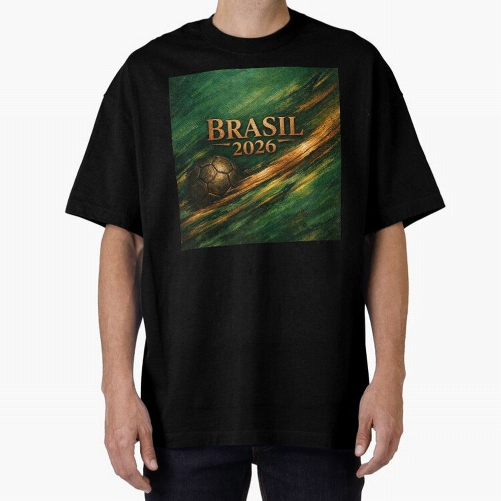 Brasil 2026 Soccer Theme Gold - Elegance Classic T-Shirt Experience the FIFA World Cup 2026 USA Canada Mexico Journey through CR7 Highlights, England Pride, Vintage Soccer Flavor, Modern Football Stars, National Flags and Final Night Emotion;