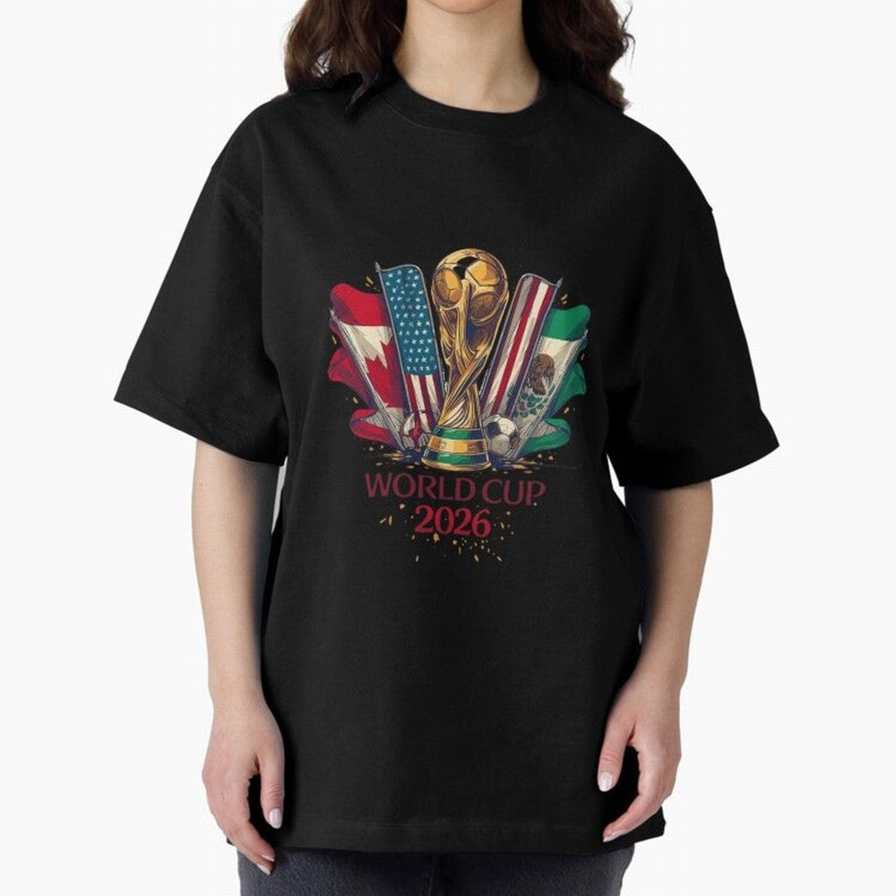Host Trio Flags Banner Trophy Classic T-Shirt Join the FIFA World Cup 2026 Journey through Messi, Neymar and Mbappe Highlights, Brazil Pride, Classic Soccer Heritage, Championship Pressure, Fan Loyalty and International Pride; Perfect for People