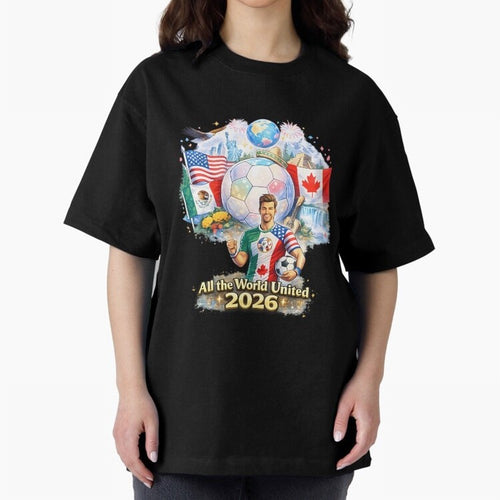 All The World United 2026 Football Classic T-Shirt Showcase FIFA World Cup 2026 Group Stage for Fans of CR7 and Messi and France, Bringing Match Day Excitement, Supporter Culture, Golden Goals and Global Football Passion; Ideal for Passionate Fans