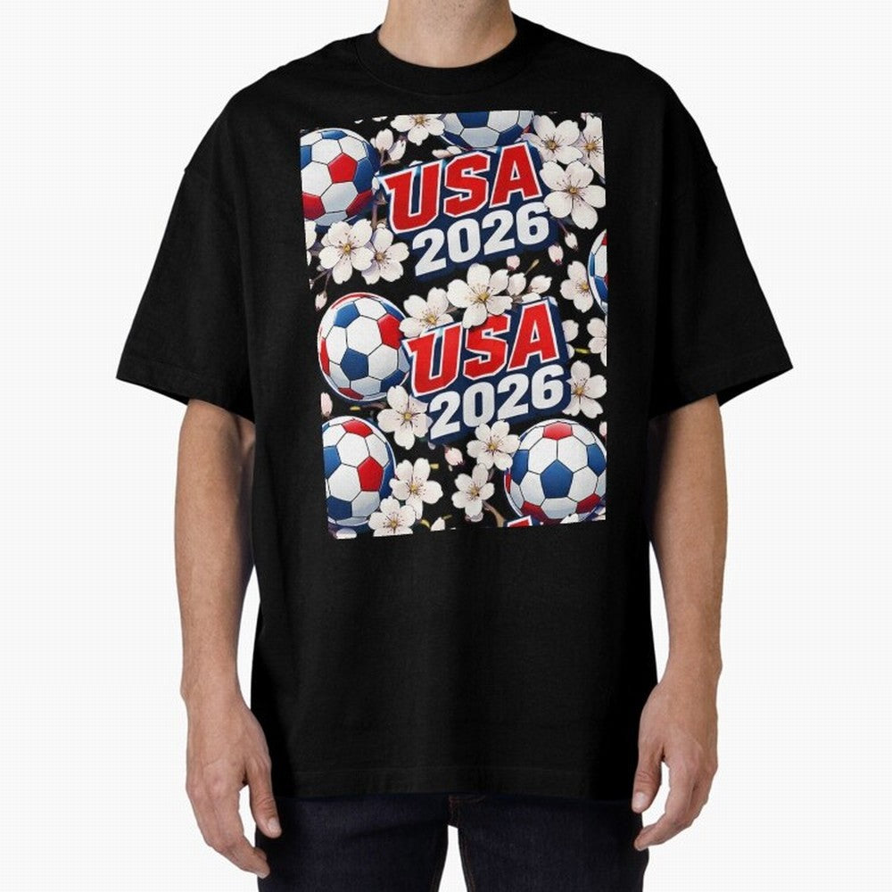 USA 2026 Soccer World Cup Pattern - Artistic Picasso Style Football Classic T-Shirt Bring Match Day Fire to FIFA World Cup 2026 Filled with Haaland and Mbappe, England, France and Netherlands Energy, Sports Nostalgia, International Competition,