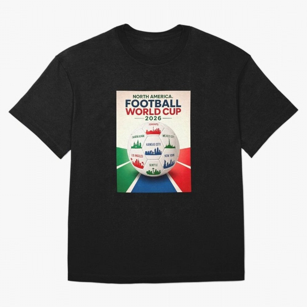 North America Football 2026 Classic T-Shirt Carry Match Day Hype around FIFA World Cup 2026, CR7 and Messi, Germany, Classic Soccer Heritage, Championship Pressure, Fan Loyalty and International Pride; Great for Watch Parties, Sports Bars, Family