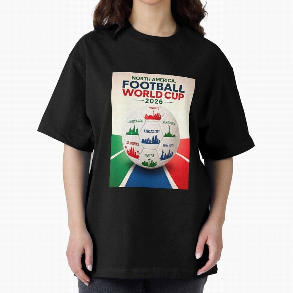 North America Football 2026 Classic T-Shirt Carry Match Day Hype around FIFA World Cup 2026, CR7 and Messi, Germany, Classic Soccer Heritage, Championship Pressure, Fan Loyalty and International Pride; Great for Watch Parties, Sports Bars, Family