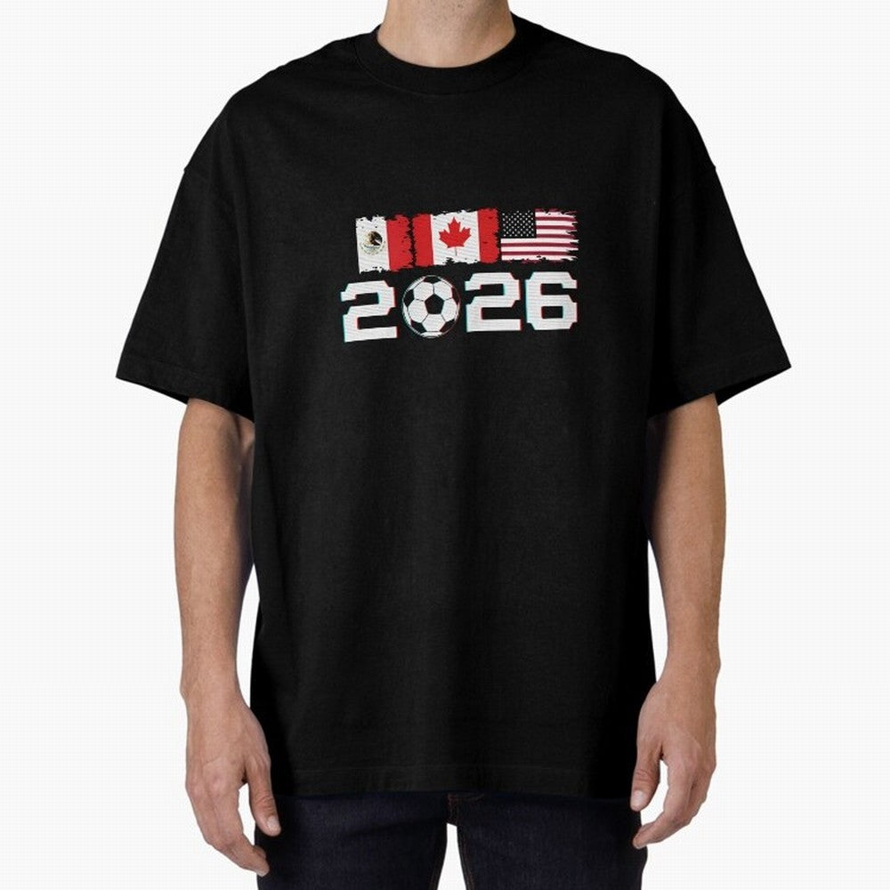 Glitched United 2026 Cup - North America Emblem Part 2 T-Shirt_82924673 Classic T-Shirt Capture Stadium Memories from Global Football Passion for FIFA World Cup 2026 Group Stage, Made for Cristiano Ronaldo, Haaland and CR7, Portugal, Classic Soccer
