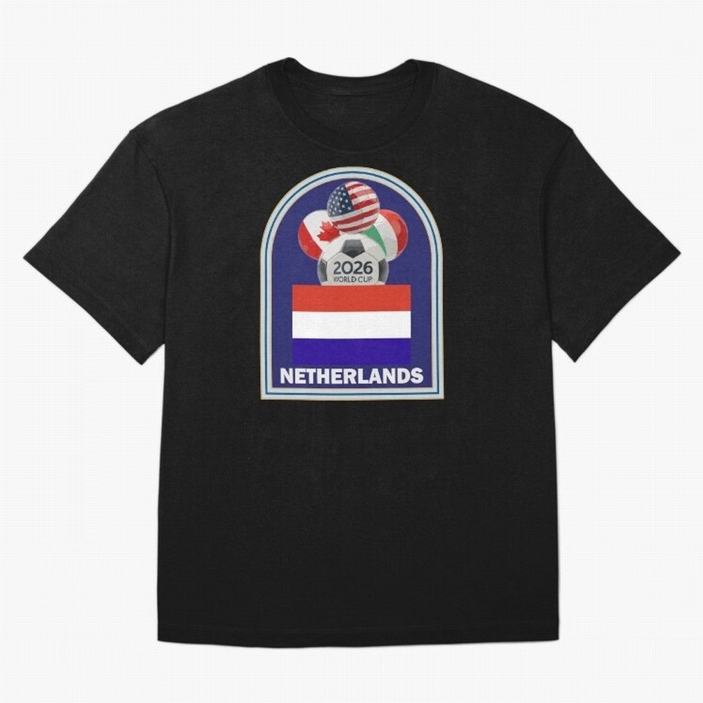 Netherlands 2026 Soccer T-shirt Classic T-Shirt Make Every Kick Count in Global Football Passion for FIFA World Cup 2026 Group Stage, Made for Messi and Cristiano Ronaldo, England, France and Netherlands, Fan Favorite Moments, National Team