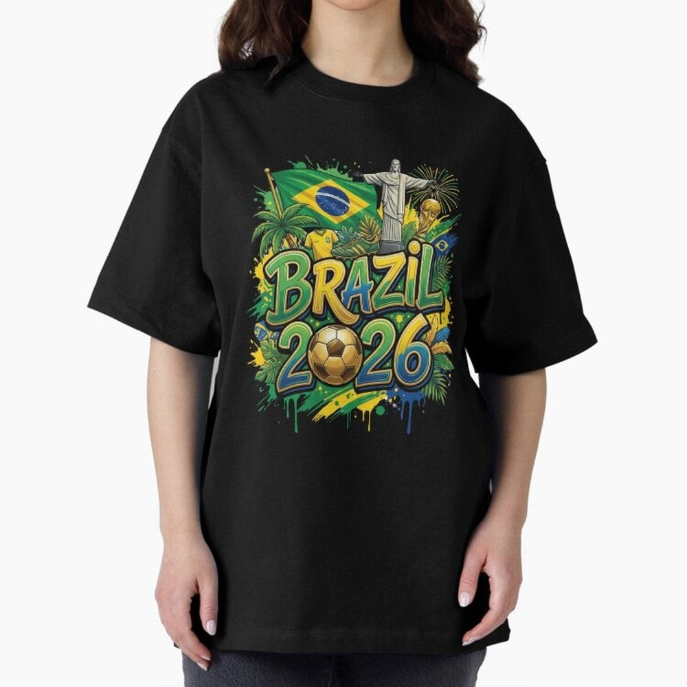 Brazil World Cup 2026 Football Legacy Classic T-Shirt Follow Global Football Passion for FIFA World Cup 2026, Featuring Messi, Neymar and Mbappe, Brazil, Portugal and Argentina, Football Passion, Legendary Performances, Festival Vibes and Supporter